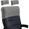 Generic Copri Poggiatesta Elasticizzato in Jacquard per Sedie da Ufficio, Copri Poggiatesta per Sedie da Computer con Schienale Alto, Mobili, Poltrona Reclinabile, Confezione da 2, Grigio