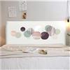 uyeoco 180cm/150cm Copri Testiera Letto Matrimoniale Singola,Copritestiera Letto Una Piazza E Mezza Cotone Elasticizzata Fantasia,universale Copertura Per Testiera Per Letto Lavabile(Color 11,150cm/59in)