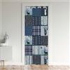 Loussiesd Tenda per porta da caccia ai cervi per porta privacy 132 x 203 cm Casale casale Corna rustiche Armadio copertura della porta Tenda Buffalo Check 30% -50% Isolamento termico Tenda Camo Freccia Divisor