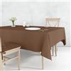 Il Tuo Artigiano Design Tovaglia da Tavola da 4 a 18 posti Lavabile in Lavatrice - Tovaglia Quadrata e Tovaglia Rettangolare 6 posti, 12 posti - Made in Italy (Marrone, 4 posti - 140x140 cm)