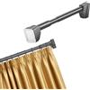 Generic Bastone Tenda A Pressione 2 3 4 5 Metri, Bastoni per Tende A Pressione Antiscivolo, Asta Telescopica Senza Foratura Tende A Braccio Estensibile per Bagno, Cucina E Porta(Grigio,410-500cm)