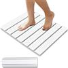 ZHVoyage Tappeto Bagno Diatomite Pieghevole - Tappetino in Pietra di Diatomee Rigido, Tappeto Doccia Antiscivolo Super Assorbente ad Asciugatura Rapida per Casa e Cucina, 30x40 cm (Bianco)
