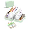 Homaskylynn Set A8 Portapillole Impermeabile, Organizer Settimanale Con 14 Buste per Medicinali Codificate a Colori, Custodia Da Viaggio Riutilizzabile, Grande Contenitore Portatile Farmaci, Vitamine(verde)