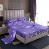 Homemissing Set di biancheria da letto per bambini con ciglia glitterate set di biancheria da letto moderno semplice e adorabile set di lenzuola per ragazzi viola brillante con angoli con tasca profonda set di l