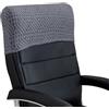 Generic Copri Poggiatesta Elasticizzato in Jacquard per Sedie da Ufficio, Copri Poggiatesta per Sedie da Computer con Schienale Alto, Mobili, Poltrona Reclinabile, 1 Confezione, Grigio Scuro