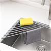YPLANGENT Scolapiatti Pieghevole, Acciaio Inox 304, Silicone Grigio, 40,8 cm