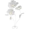 Hperu Fiori decorativi giganti in organza bianca da 5, 58 piedi con steli flessibili e base ampia, robuste decorazioni per la casa di compleanno di matrimonio