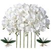 Fairblo 6PCS Fiori Finti Orchidee Phalaenopsis Artificiali a Stelo Lungo 81 cm | Artificiali Orchidea con 2 Foglie Finte Orchidea per Deco Matrimonio,Composizioni Floreali ,Arredamento