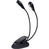 Joyzan Lampada a Morsetto Collo d'Oca Flessibile 360 °, Leggio LED Pinza Notturna Scrivania USB Mini Libro Ricaricabile Clip su Luci Lettura Portatile per Letto Comodino Tavolo Lavoro(8 Beads)