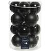 Kaemingk Set di palline di Natale in vetro, 8 cm, 16 pezzi, mix di colore nero