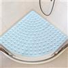 Lurowo Tappetino da doccia antiscivolo angolare 70 x 70 cm, inserto doccia triangolare con ventose per doccia angolare, tappetino antiscivolo triangolare angolare