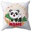 Puzzletee Cuscino Bambino Panda - NOME PERSONALIZZATO - Panda - Animali Simpatici - Cuscini 40X40 CM - Bambino - Idee Regalo
