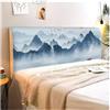 uyeoco 180cm/150cm Copri Testiera Letto Matrimoniale Singola,Copritestiera Letto Una Piazza E Mezza Cotone Elasticizzata Fantasia,universale Copertura Per Testiera Per Letto Lavabile(Color 40,150cm/59in)