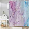 ASDCXZ Tenda da doccia in marmo, 120 x 200 cm, moderna, astratta, viola, oro, blu, effetto marmo, texture, bagno, lavabile, in poliestere, impermeabile, per vasca da bagno con 8 ganci