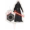 dekora Star Wars 346188 - Candela di compleanno 2D Kylo Ren-Premier Ordre e Tie Fighter, cera, nero, 5 x 2 x 8 cm