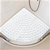 Lurowo Tappetino da doccia antiscivolo angolare 70 x 70 cm, inserto triangolare con ventose