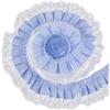GORGECRAFT 4.6 m di Nastro in Chiffon A Rete Arricciato con Volant A Quadretti Blu in Pizzo Plissettato da 6.3cm in taffetà A Quadri Ricamato in Tulle per Cucito Artigianato Intrecciato da Picnic.