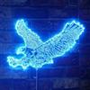 ADVPRO Eagle Falcon Landing Animal RGB Dynamic Glam LED Sign - Forma tagliata a bordo - Decorazione da parete intelligente 3D - Illuminazione dinamica multicolore st06s66-fnd-i0076-c