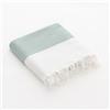 GAMUSI Fouta Pareo - Telo mare leggero, a righe larghe, 90 x 180 cm, colore: verde
