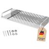 Intirilife mensola per doccia in acciaio inox -40 x 11 cm- Montaggio a parete del cestino doccia con canali di scarico - Mensola in acciaio inox da forare - Mensola per bagno per shampoo, bagnoschiuma