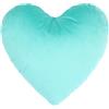 Morbidissimi - Cuscino Arredo Cuore Danae in Velluto 35x38 cm Acquamarina, Cuscino Decorativo Sfoderabile con Cerniera, Design Romantico per Divano Letto Poltrona, Made in Italy AC371