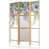 framed concept - Paravento divisorio in legno 135 x 172 cm, 3 pezzi, unilaterale, in stile orientale