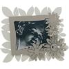 Arti & Mestieri Cornice portafoto grande Margherite ispirato alla natura di design 100% Made in Italy, in Ferro, 27 x 22H cm (Avorio e sabbia)