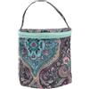 CAPASTEC Borsa Per Filati Da Maglia, Verde Nero, 1 Pc, Impermeabile | Tessuto Oxford 600D, 14,5x13,5 Cm, Per Viaggio, Uncinetto, Occhielli Oversize, Pieghevole, Antigroviglio
