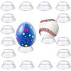 TERDEWE 16 Pack Uova di Pasqua Stand, Porta Sfera Reversibile, Espositori Cono, per sfere di uovo in legno, Baseball, Golf Ball, Softball, Trasparente Invisibile Supporto Uovo