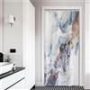 ASDCXZ Tenda da doccia marmo 120x200 cm, moderna arte astratta blu oro bianco marmo effetto texture bagno lavabile tende da doccia poliestere tessuto impermeabile tendaggio per vasca da bagno con 8