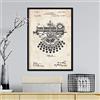 Nacnic Stampa artistica su sfondo vintage brevetto Macchina da scrivere. progetto iniziale per scrittura con macchina. vecchi brevetti. oggetti d'antiquariato. macchinari d'epoca.