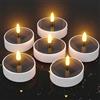 ZWOOS 6 Candele Solari per Esterni, Tealight LED Solari Outdoor, Candele Solari Impermeabili Dusk to Dawn con Effetto Fiamma per Balcone (bianco caldo)