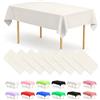 BOUBONI 4/8 tovaglie lunghe usa e getta bianche, 274 x 137 cm, in plastica, adatte per catering, matrimoni, all'aperto, feste di laurea, eventi a tema (8, avorio)
