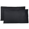 FARFALLAROSSA Coppia di Federe 100% Puro Cotone, Set di 2 Tessuti per Cuscino Letto, Chiusura a Busta, Tinta Unita, Misura Standard 50x80 CM