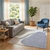 TAPISO Wisp Tappeto da Salotto Moderno - Motivo Astratto e Forma Originale Grigio Blu, Pelo Corto Morbido e Resistente, Facile da Pulire, Resistente alle Macchie 140 x 200 cm