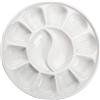 MEEDEN - Tavolozza Rotonda in Porcellana con 12 Pozzetti per Acquerello, Pittura ad Olio, Acrilica e Guazzo, 17,8 cm