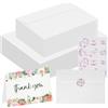 Zylota Set di 60 biglietti ad acquerello con buste, 63,5 kg/300 g/m², carta bianca per acquerelli, 10,2 x 15,2 cm, cartoline pieghevoli per biglietti di auguri, compleanni, inviti di nozze