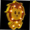 HAMPPLIES Lampada Notturna LED a Forma di Leone, Arancia, da Tavolo | Pvc Decorativo, 3 Pile Aaa Non Incluse, per Soggiorno e Festa di Fine Anno