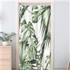 Uiiooazy Tenda Doccia Antimuffa, Tenda da Doccia 120x200cm Verde Salvia Tropicale Foglie di Palma Verdi Giungla Tende da Bagno Tessuto Lavabile Impermeabile Tende per Vasca da Bagno con 8 Anelli