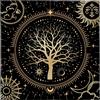 CREATCABIN Tovaglia per AltareAlbero a Vita Carte dei Taroc Tappetino per Stregoneria Arazzo Tovaglia Rituale Spirituale Tessuto QuadratoVelluto Arte Murale Divinazioni per Wiccan 50x50cm