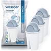 Wessper Cartucce Filtranti per l'acqua Dura Compatibile con BRITA Classic, Dafi Classic, Dafi Atria, Aquaphor Standard - Confezione da 3