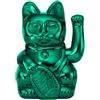 DONKEY Lucky Cat Cosmic Edition Uranus Shiny Teal| Gatto di vino Maneki Neko, 15 cm, in confezione regalo (Shiny Teal)