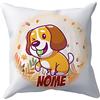 Puzzletee Cuscino Bambino Cagnolino - NOME PERSONALIZZABILE - Cani - Animali Simpatici - Cuscini 40X40 CM - Bambino - Idee Regalo