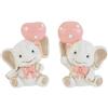 Generico 12 PZ Calamita ELEFANTE elefantino ROSA in resina 5.5 cm BOMBONIERA