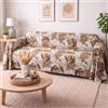 Tende Arredo Tessile Granfoulard copridivare Tela Arredo Divano Alta Qualità, Foulard Copridivano, Varie Fantasie, 80% Cotone, Made in Italy (Foglie Oro)