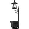 Zfyauhm Lampada a energia solare per vasi per piante, in ferro, impermeabile, con fioriera, accensione/spegnimento automatico, montaggio a parete o lampada solare decorativa, per cortile, sentiero