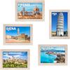 Generico 5 Calamite Legno 5x7cm Italiane Toscana Souvenir Regalo Turismo Gadget Idea