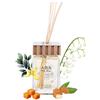 QC Terme spas and resorts QC Terme ARIA MONTE BIANCO, Profumatore per ambiente in vetro a bastoncini 250 ml, Fragranza gourmand con note di vaniglia, caramello e zucchero filato, Made in Italy