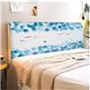 uyeoco 180cm/150cm Copri Testiera Letto Matrimoniale Singola,Copritestiera Letto Una Piazza E Mezza Cotone Elasticizzata Fantasia,universale Copertura Per Testiera Per Letto Lavabile(Color 27,150cm/59in)