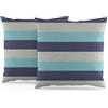 ggaimwf Copricuscini a righe Blu Grigio Cuscino d'arte moderna Classico Minimalista Federe per cuscini Lino Soggiorno Arredamento per la casa Divano Letto Cuscini Doppia faccia 40x40cm Confezione da 2
